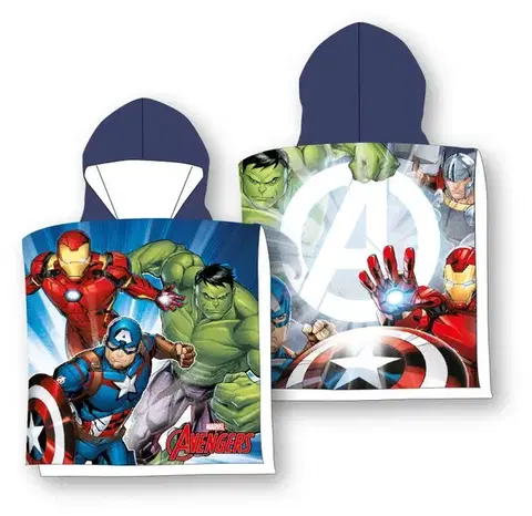 Osušky pre bábätká Detské bavlnené pončo Avengers 55x110cm Faro Tiahome