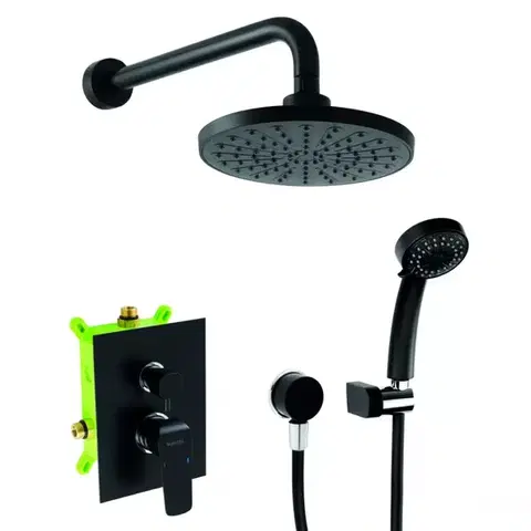 Sprchové súpravy a sety Sprchový set podomietkový 38051R,5 čierny