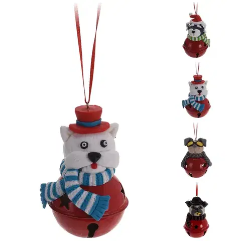 Vianočné dekorácie MAKRO - Figurka vianočná závesná 8cm rôzne druhy