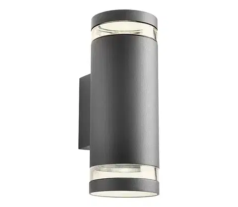 Svietidlá Redo 90518 - Vonkajšie nástenné svietidlo CARGO 2xGU10/28W/230V IP54 antracit 90518