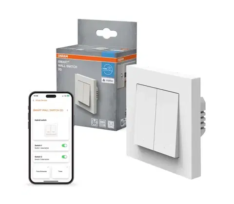 Predlžovacie káble Osram - 2-tlačidlový SMART+ MATTER Wi-Fi vypínač 230V 4058075849921