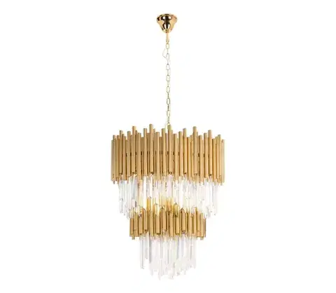 Svietidlá MAXLIGHT P0283 - Luster na reťazi VOGUE 16xE14/40W/230V pr. 60 cm zlatá P0283