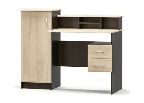 Písacie stoly KEIN písací stolík, wenge/dub Sonoma 