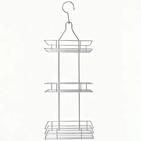 Kúpeľňové doplnky Trojitá polica FTD2212-B1 silver