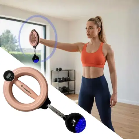 Ostatné fitness náradie Posilňovač rúk inSPORTline Griphoop ružová
