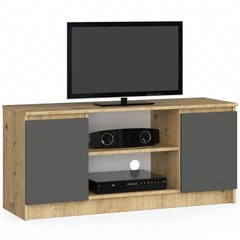 TV stolíky Moderný TV stolík ROMANA120, dub Artisan / grafit