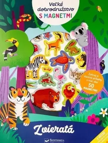 3D, magnetické, priestorové knihy Veľké dobrodružstvo s magnetmi - Zvieratá - Mel Draws