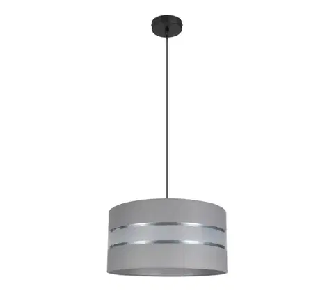 Svietidlá  Luster na lanku CORAL 1xE27/60W/230V pr. 40 cm šedá 0711