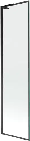 Sprchové dvere MEXEN/S - Next L vaňová zástena FIX 50 x 150, čierna vzor, čierna 895-050-000-03-70-70