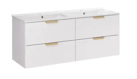 Skrinky s umývadlom ArtCom Kúpeľňová skrinka s umývadlom ASTER WHITE U120cm | 120 cm