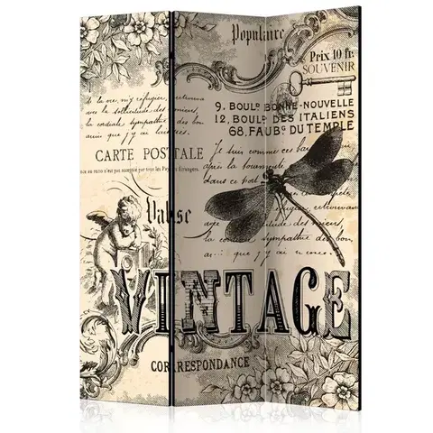 Paravány Paraván Vintage Correspondence Dekorhome