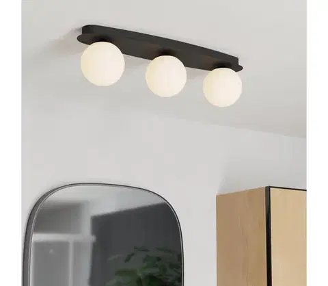 Svietidlá Eglo 902092 - LED kúpeľňové stropné svietidlo CASTROVIDO 3xG9/4,2W/230V IP44 čierna 902092