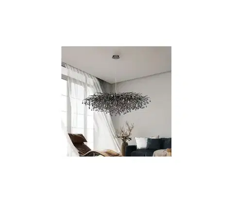 Svietidlá Paul Neuhaus 2031-18 - Závesný luster na lanku ICICLE 15xG9/40W/230V 75x150 cm čierna 2031-18