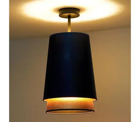 Svietidlá  - Prisadený luster BELL SHINY 1xE27/15W/230V pr. 25 cm modrá/medená 604307