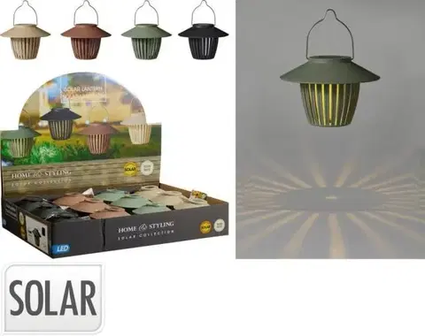 Záhradné lampy Kinekus Svetlo záhradné LED solárne závesné mix farieb