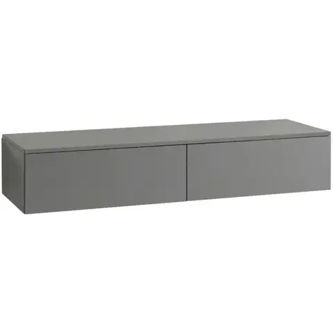 Kúpeľňový nábytok CERANO - Kúpeľňová skrinka pre umývadlá na dosku Noira - šedá matná - 120x28x48 CER-8050BD7613