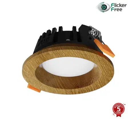 Svietidlá APLED - LED Podhľadové RONDO WOODLINE LED/3W/230V 3000K pr. 9 cm dub masív 21260