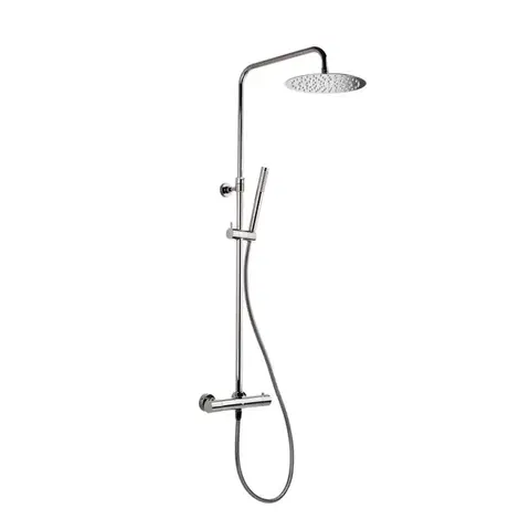 Sprchy a sprchové panely Sprchový systém SAT na stenu s termostatickou batériou PVD Gun Metal SATDASSTK SATDASSTK