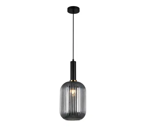 Svietidlá  PND-5588-1L-BK+SG - Luster na lanku ANTIOLA 1xE27/40W/230V čierna PND-5588-1L-BK+SG
