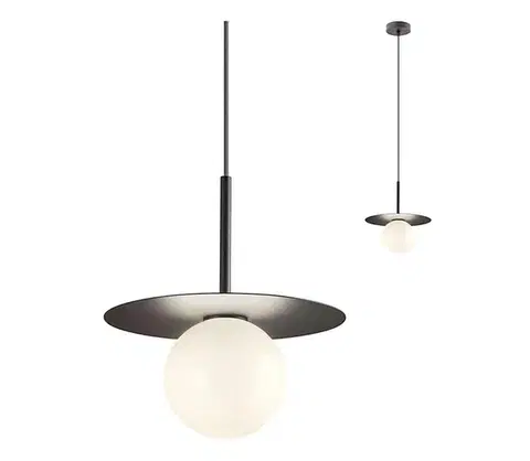 Svietidlá Redo 01-2728 - Luster na lanku PLATO 1xG9/10W/230V pr. 20 cm čierna 01-2728