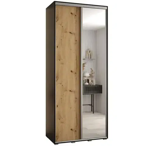 Šatníkové skrine Skriňa 45 Canaris 3 110 čierna/artisan/silver