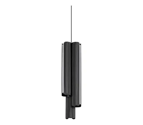 Svietidlá Ideal Lux - stmievateľné LED závesné svietidlo DORICA na lanku 3xLED/9W/230V CRI 90, priemer 9,5 cm, čierna 366487