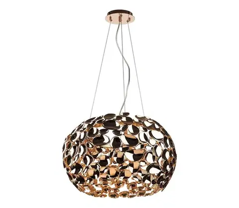 Svietidlá Open Design OR80186 - Závesný luster na lanku CARERA 6xG9/7W/230V pr. 55 cm ružovo-zlatý OR80186