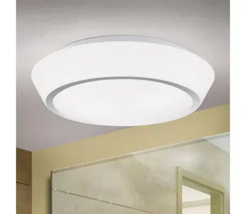 Svietidlá Orion - Kúpeľňové stropné svietidlo TENA 3xE27/60W/230V pr. 38 cm IP44 biela DL 7-590/38 chrom/opal