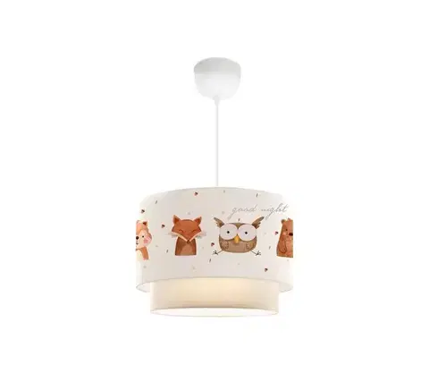 Svietidlá  Detský luster CANDY 1xE27/40W/230V biela/hnedá 780SGN4660
