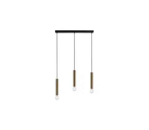 Svietidlá Leuchten Direkt 15618-60 - Luster na lanku BRUNA 3xE27/60W/230V mosadz 15618-60