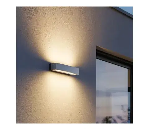 Svietidlá Ideal Lux - Vonkajšie nástenné svietidlo ANDROMEDA 2xE27/60W/230V IP55 šedá 163543