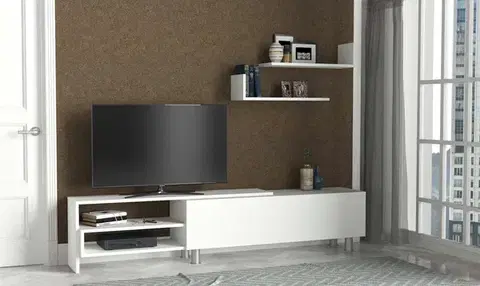 Obývacie steny DESIGN škandinávska obývacia stena, biela