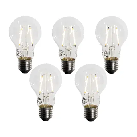 LED osvetlenie Sada 5 LED žiaroviek E27 A60 so súmrakovým senzorom 2,5 W 250 lm 2200 K
