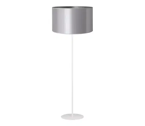 Lampy  - Stojací  lampa CANNES 1xE27/15W/230V pr. 45 cm strieborná/biela 602914