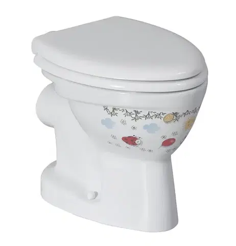 Doplnky do kúpeľne SAPHO - KID WC kombi misa, zadný odpad, farebná potlač CK310.11CB00E.FF00
