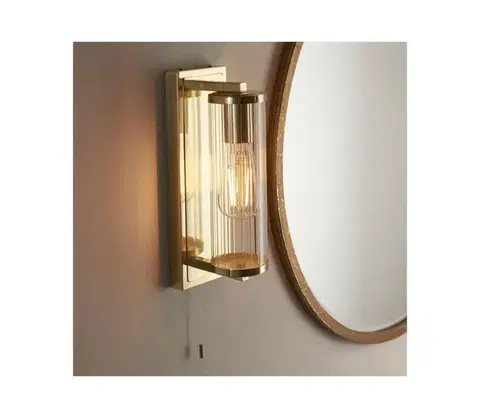 Svietidlá Endon 94075 - Kúpeľňové nástenné svietidlo TAYLOR 1xE27/10W/230V IP44 zlatá 94075