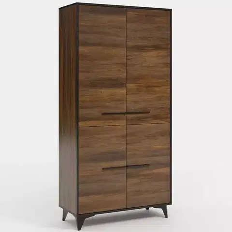 Šatníkové skrine Skriňa Frida II S2D shirin walnut