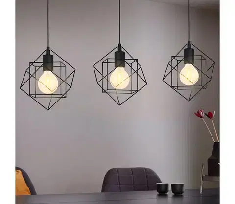 Svietidlá Eglo 43361 - Luster na lanku STRAITON 3xE27/60W/230V 43361