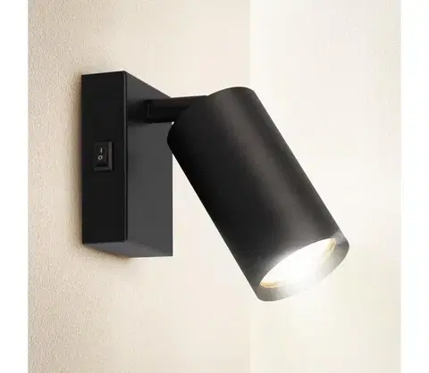 Svietidlá BRILAGI - Nástenné bodové svietidlo SELE 1xGU10/30W/230V čierna WO-W2-OEM