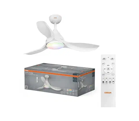 Ventilátory Osram - LED RGB stmievateľný stropný látor NORDES LED/18W/230V 3000-6500K + diaľkové ovládanie 4058075857773
