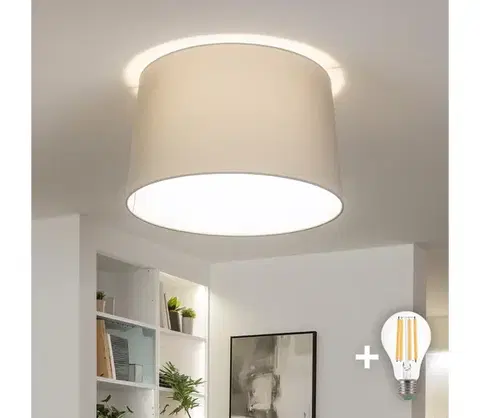 Svietidlá BRILAGI - LED prisadený luster CERIA 1xE27/40W/230V pr. 45 cm sivá BG3991+EG781042