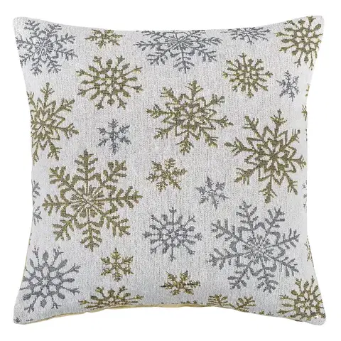 Obliečky Dakls Obliečka na vankúšik Snowflakes biela, 40 x 40 cm