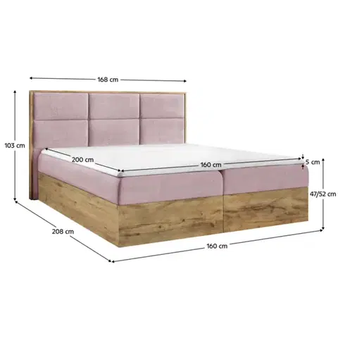 Boxspring Boxspringová postel SUSAN 3 Tempo Kondela