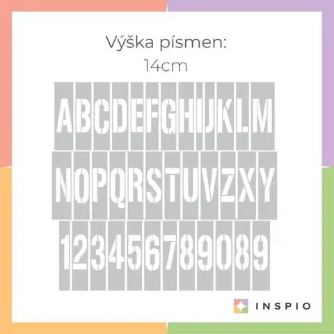 Šablóny na maľovanie Šablóny písmená na maľovanie