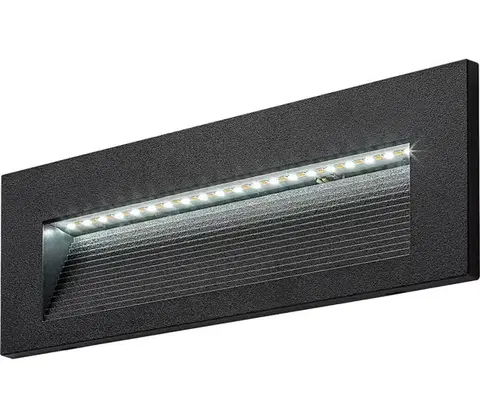 LED osvetlenie Rabalux 77190 - vonkajšie nástenné LED svietidlo KAVALA LED/6W/230V IP65 čierne 77190