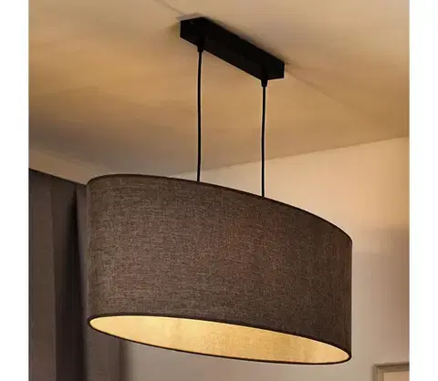 Svietidlá  - Luster na lanku OVAL 2xE27/15W/230V hnedá 603409