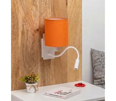 Svietidlá BRILAGI -LED Flexibilná nástenná lampa NUBILA 1xE27/25W/230V + LED/3W biela/oranžová BG1559+BG2453