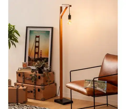 Lampy Atmosphera - Stojacia lampa WILD 1xE27/25W/230V borovica 181940