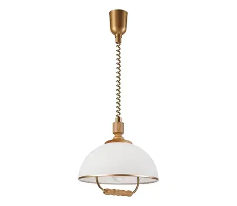 Svietidlá  Výsuvný luster RAMONA 1xE27/60W/230V hnedá/biela/dub LM-1.1.107/DĄB