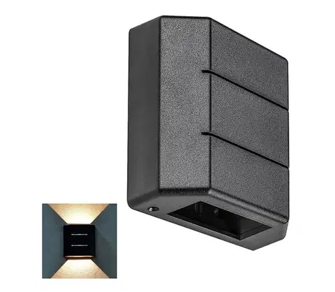 Svietidlá Rabalux 7319 - LED Vonkajšie nástenné svietidlo LIPPA LED/6W/230V IP54 čierna 7319